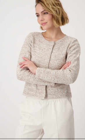 Caramel Cardigan with Sequins