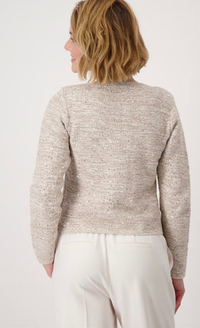 Caramel Cardigan with Sequins