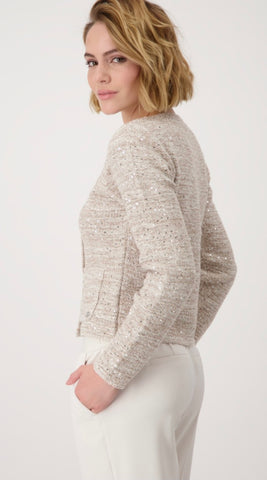 Caramel Cardigan with Sequins