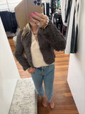 Rabbit Fur  Cropped Jacket