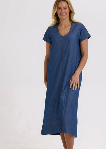 ZP7747 Vintage Denim Dress