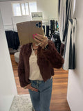 Rabbit Fur  Cropped Jacket