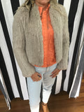 Rabbit Fur  Cropped Jacket